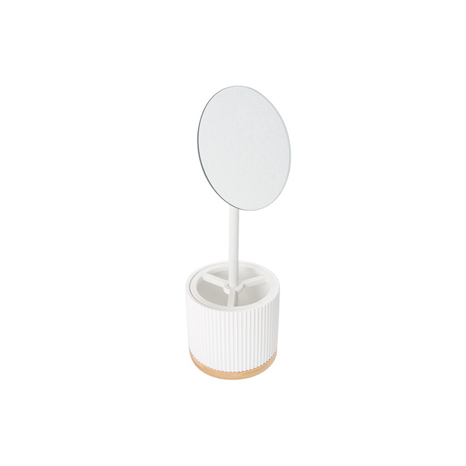 Table mirror Modern with organizer, white, 36x13cm