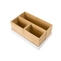 Organizer-box Modern, white, 4 sections with plate, H11x28x17.5cm (4x H10x13x8cm)