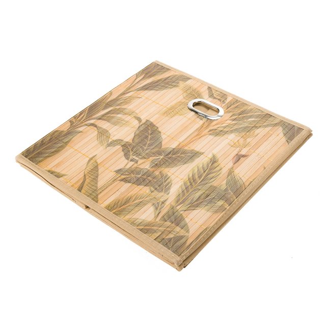 Bamboo box Print, natural, 31x31cm