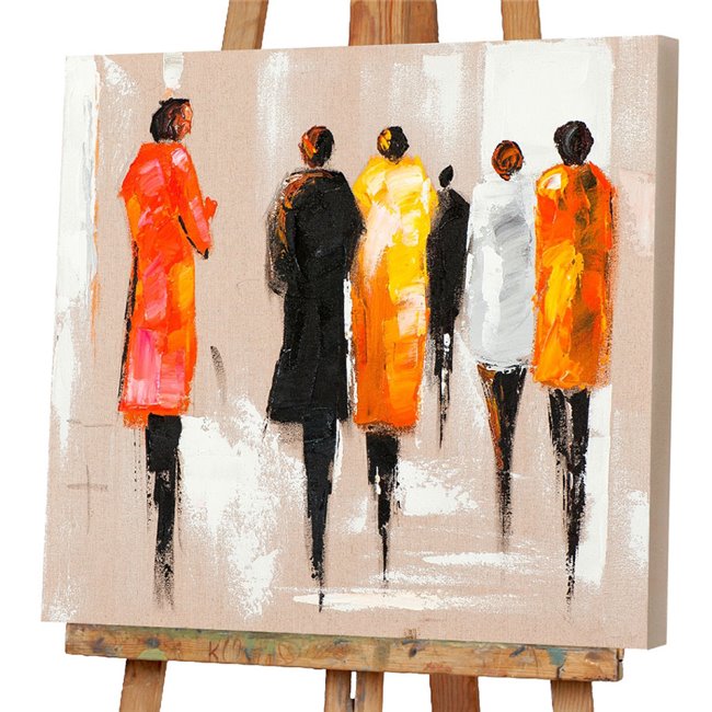 Acrilic painting Fashion walk, 70x70cm