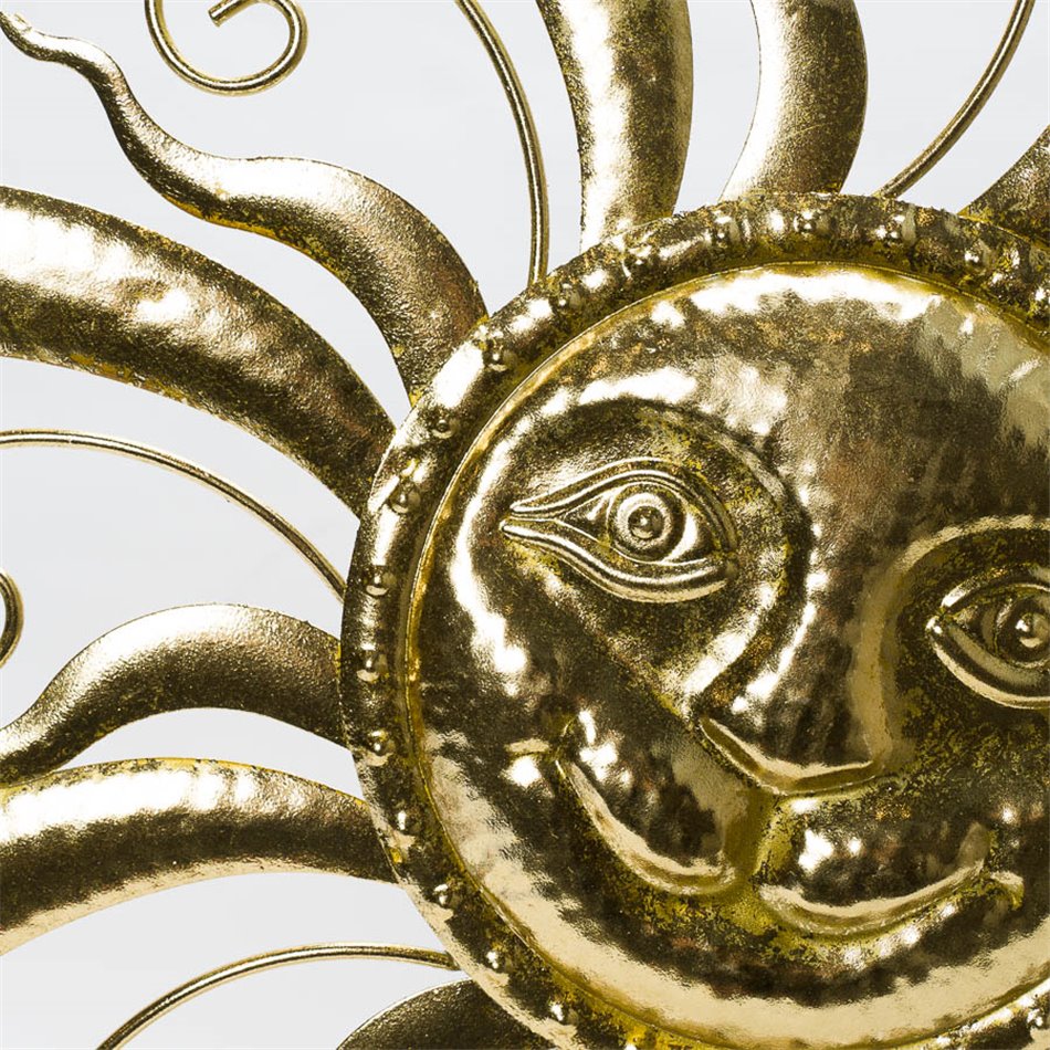 Wall decor Kila Sun, golden, D77x3cm