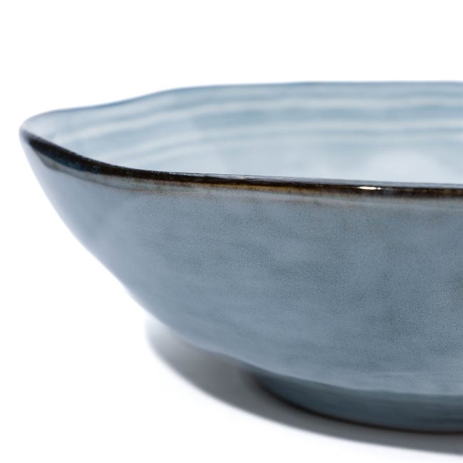 Bowl Flower blue, H7.5cm, D24.5cm