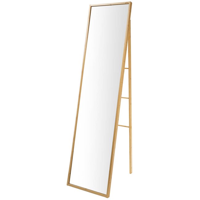 Bamboo towel mirror, H160x41x3cm