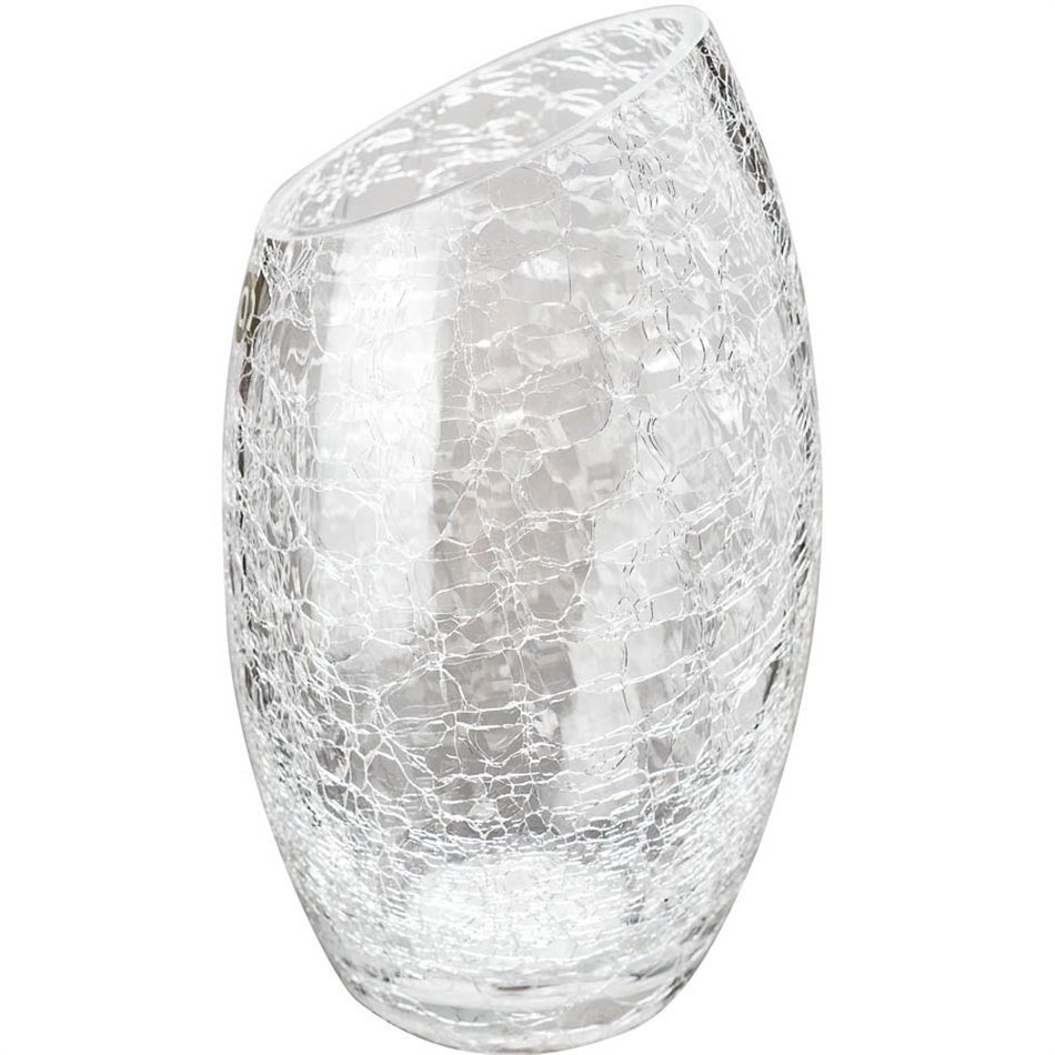 Vase Crack bump, glass, H23cm, D13cm