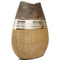 Vase Bradora, beige, ceramic, H25.5x20.5x10cm