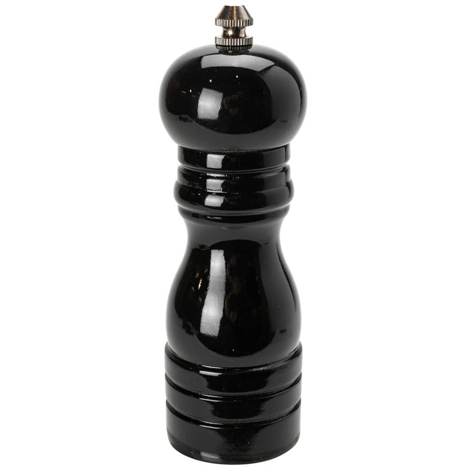 Salt/pepper mill, wooden, black, H15.5cm, D4.5cm