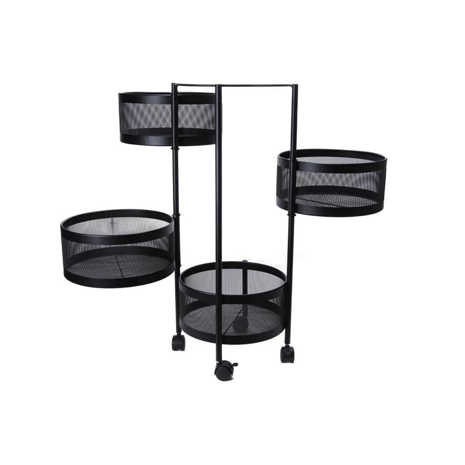 Metal shelf, with rotative baskets, H76cm, D33cm