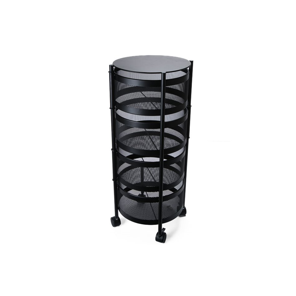 Metal shelf, with rotative baskets, H76cm, D33cm