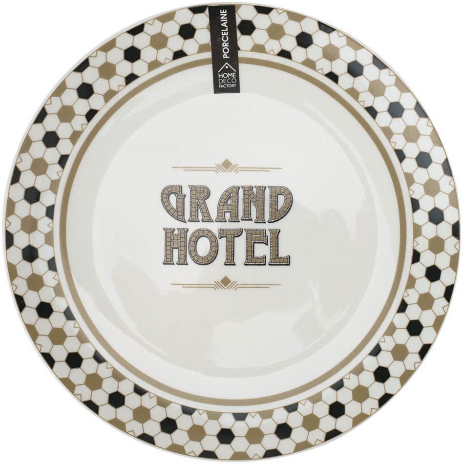 Plate Grand Hotel, porcelain, D20cm