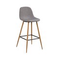 Bar stool Awilma, grey, H101x46.6x51cm, seat h.-73cm