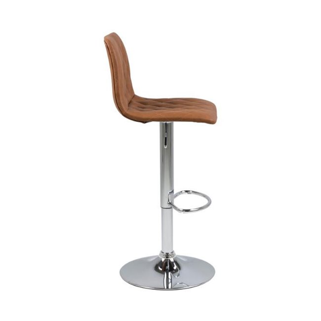 Bar stool Amu, brown, H110x40x48.5cm, seat h.-61-82cm