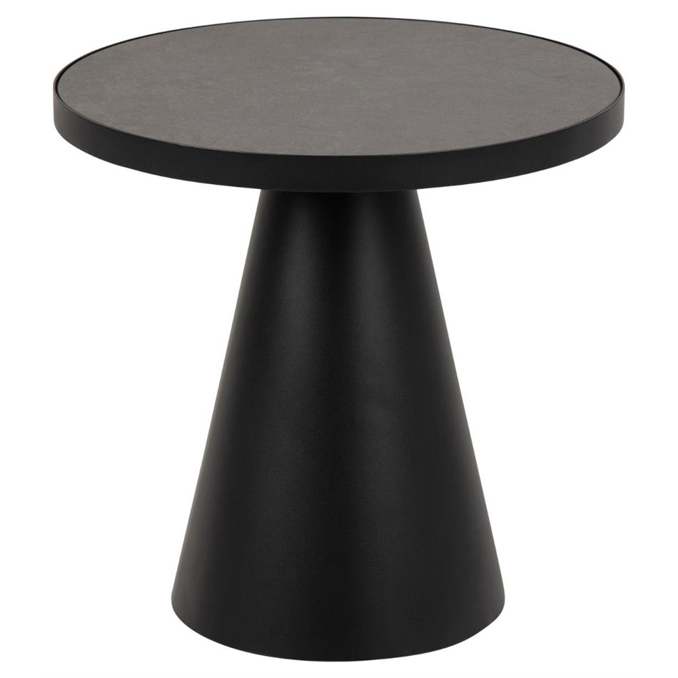 Coffee table Asoli, matt black, H45xD45,7cm