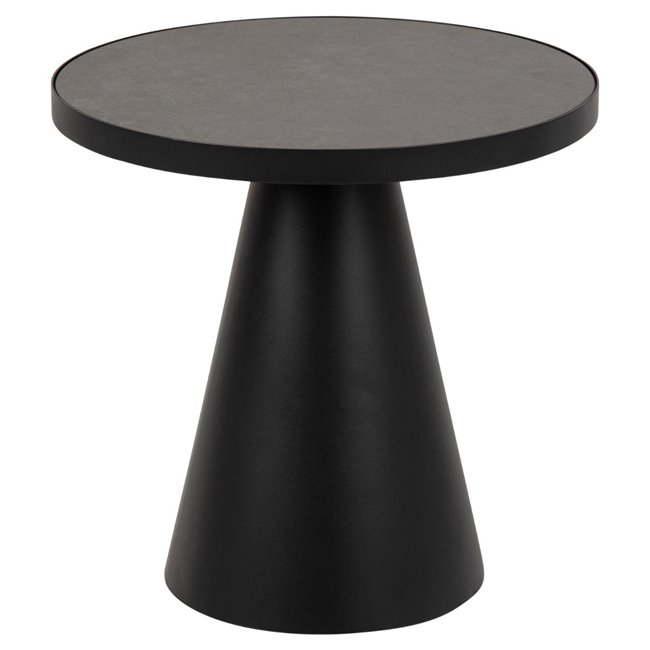 Coffee table Asoli, matt black, H45xD45,7cm