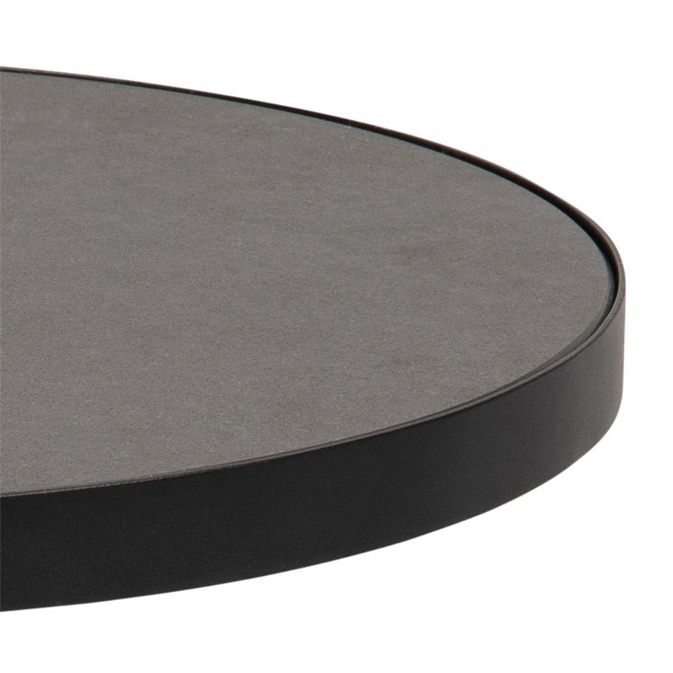 Coffee table Asoli, matt black, H45xD45,7cm