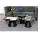 Coffee table Asoli, matt black, H45xD45,7cm