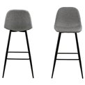 Bar stool Awilma, set of 2 pcs, grey, H101x46.6x51cm