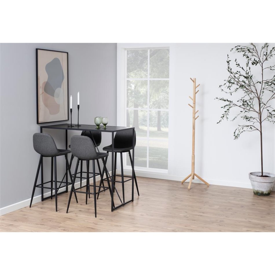 Bar stool Awilma, set of 2 pcs, grey, H101x46.6x51cm