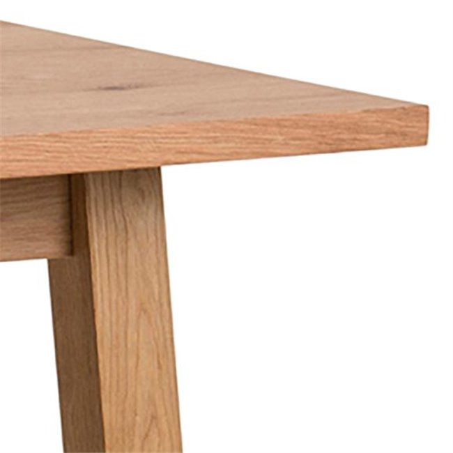 Bar table Achara, oak veneer, H105x117x58cm