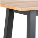 Bar table Achara, oak veneer, H105x117x58cm