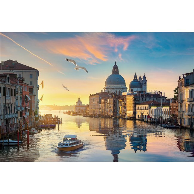 Wall glass art Before sunset at Venice, 80x120x0.4cm