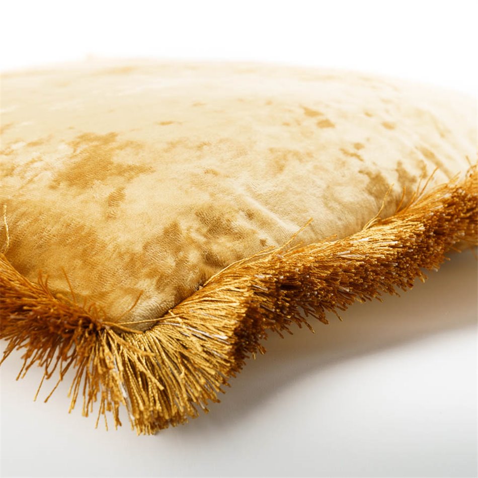 Pillow Jakobine, gold, velvet, 50x50cm