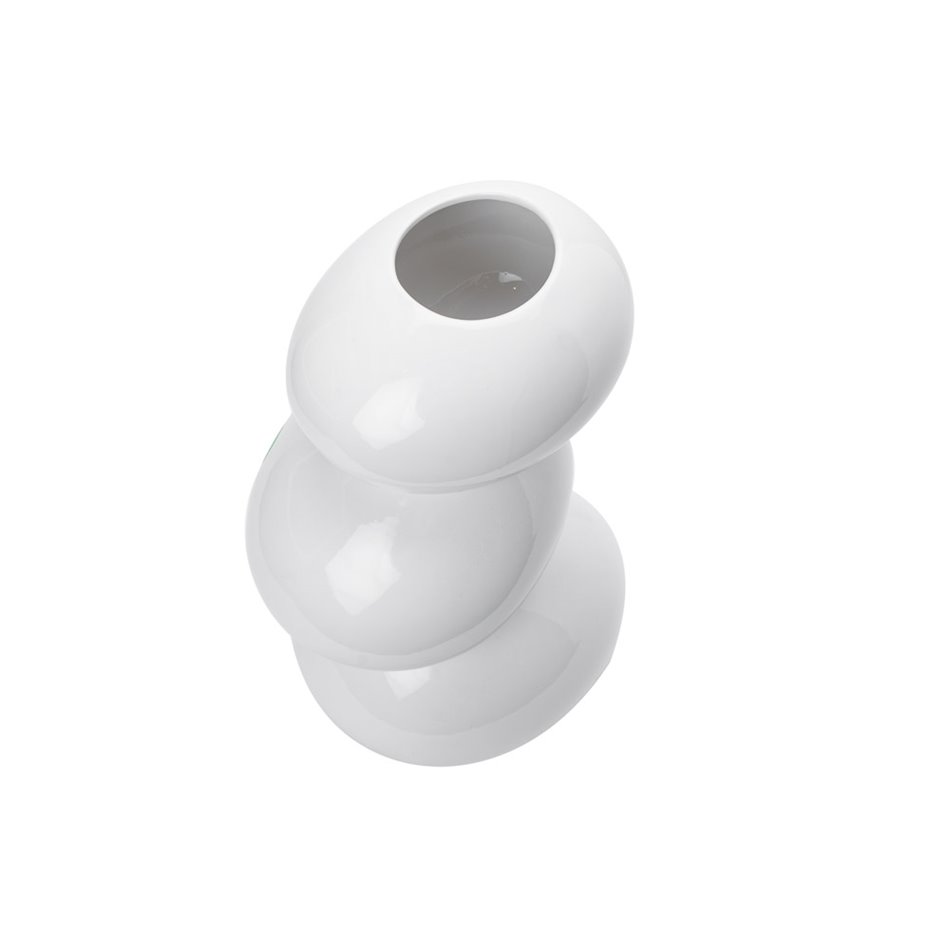 Vase Gardeja, white, 26.5x17.2x13.6cm