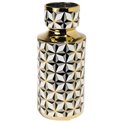 Vase Marciano 2, black/gray/white/gold, 13.5x13.5x31 cm