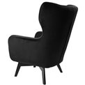 Armchair Dunkel, black, H103x76x80cm, seat height 50cm