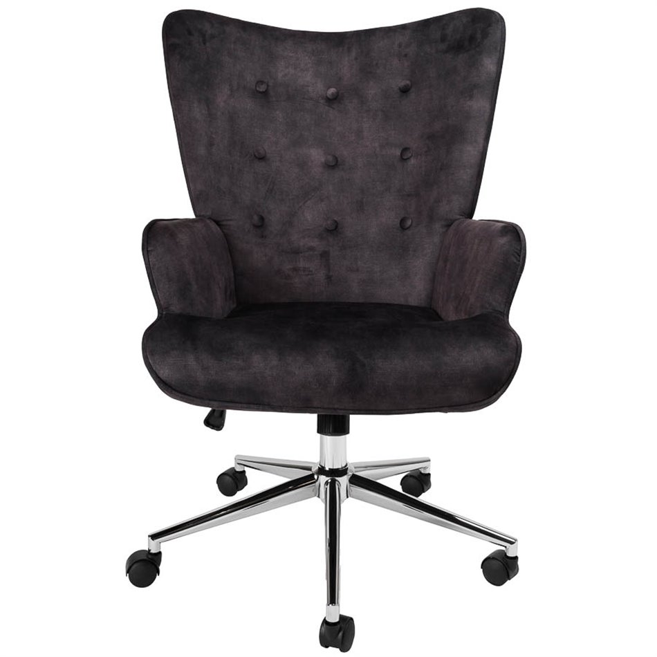 Office chair Darlington, grey,velvet, H106x70x64cm   S48-54