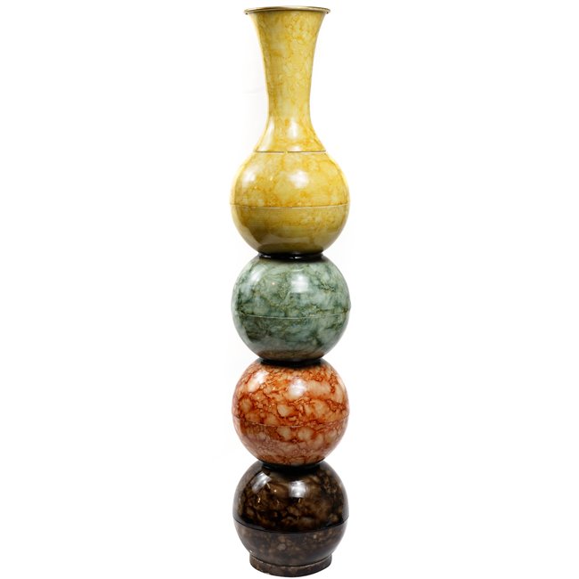 Metal vase multo color, H81cm, D18cm