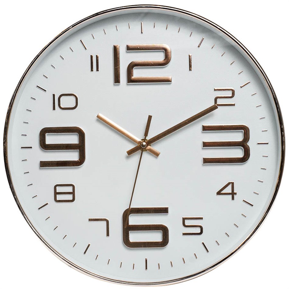 Wall clock Time, pink, D30x4.5cm