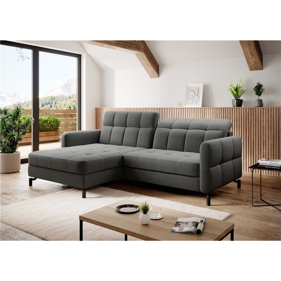 Corner sofa Elorelle L, Sawana 21, gray, H105x225x160