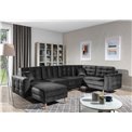 Corner sofa Elsgard U Reversible, Monolith 97, gray, H93x326x202