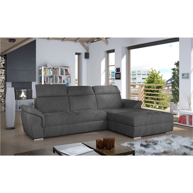 Corner sofa Eltrevisco R, Paros 06, gray, H100x272x216