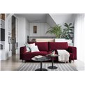 Sofa bed Edalia , Velvetmat 30, red, H90x260x95