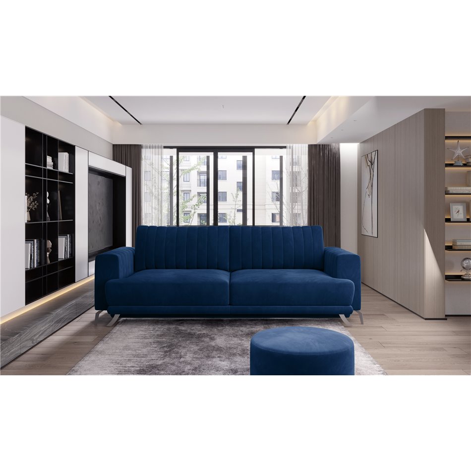 Sofa bed Ellise , Lukso 40, blue, H90x250x95