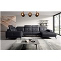 Corner sofa Elneviro L, Softis 11, black, H77x350x201