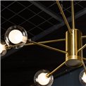 Pendant lamp Caprese, golden, H66cm D84cm, G9 8x5W