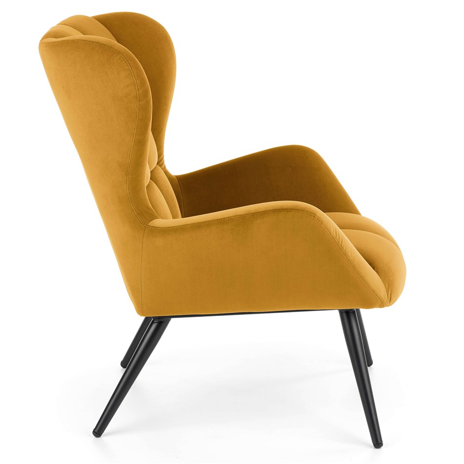 Arm chair Harion, mustard, 91x75x86cm, sedv.h-48cm