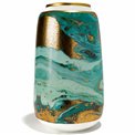 Vase Molly, green/gold/white, 17.6x17.6x30cm