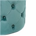 Pouf with storage box Mainburg B, blue, velvet, 43x43x43cm