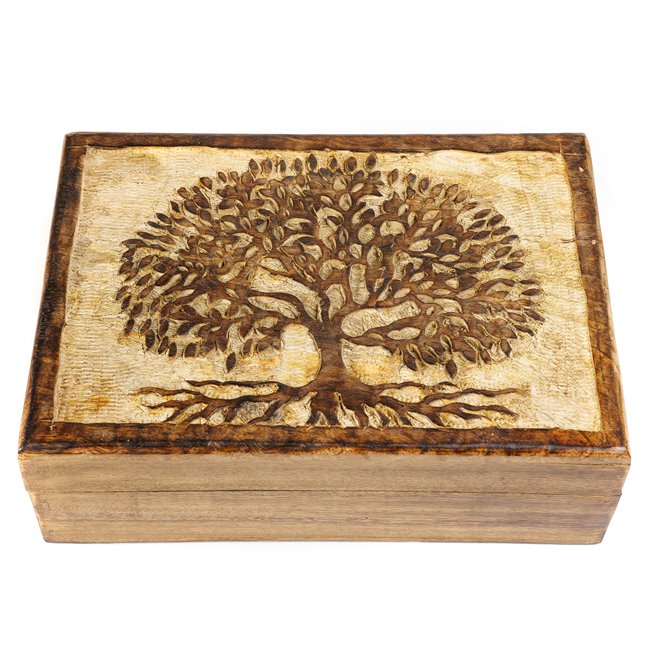 Декоративная деревянная коробка Tree L, 9x25x17.5cm