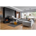 U shape sofa Elouis U Left, Velvetmat 4, gray, H92x347x202cm