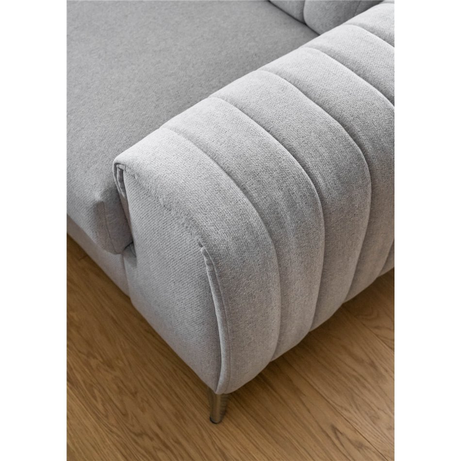 U shape sofa Elouis U Left, Velvetmat 4, gray, H92x347x202cm