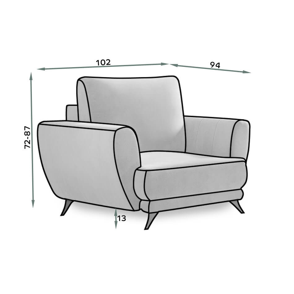 Puhketool Elmego, Marte 10, must, H87x102x94cm