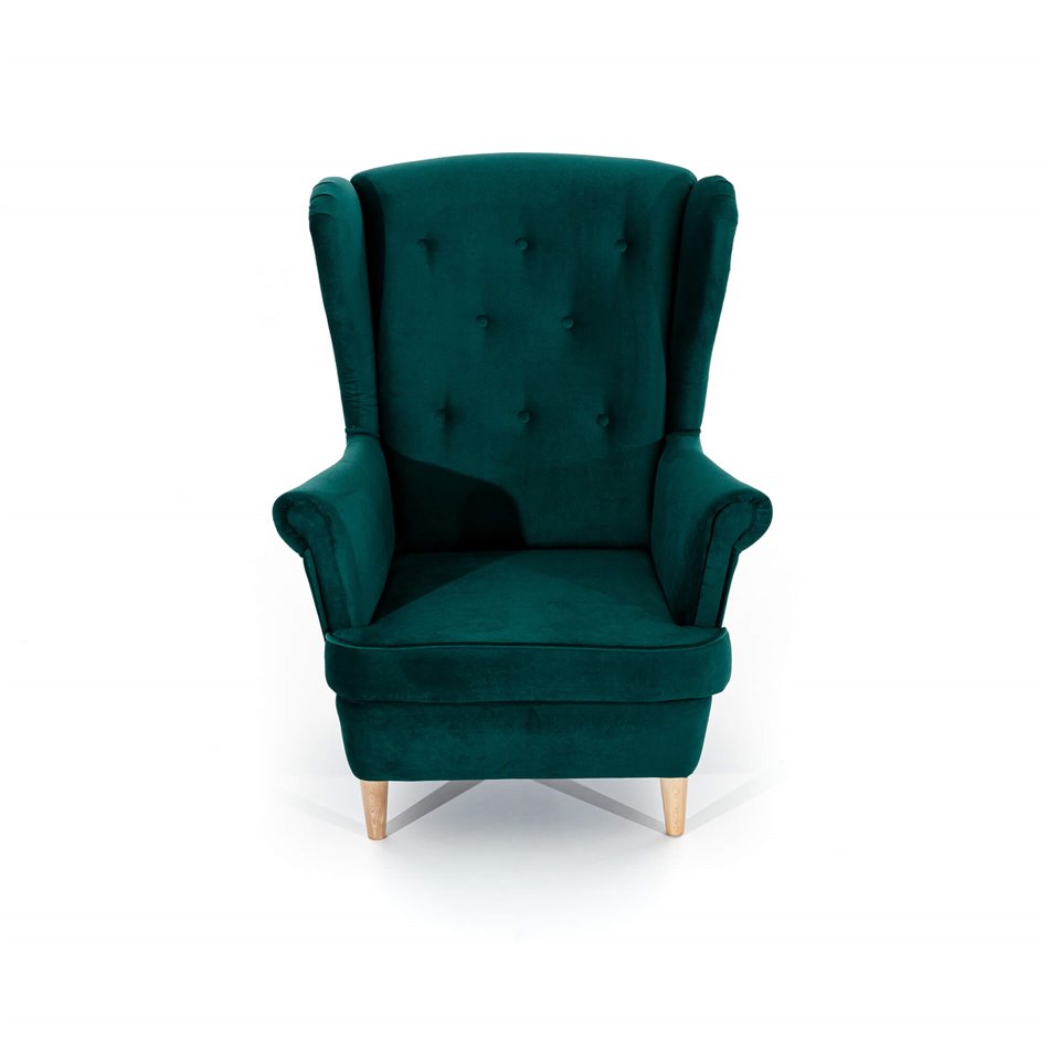 Armchair Elaros, Monolith 37, green, H103x85x90cm