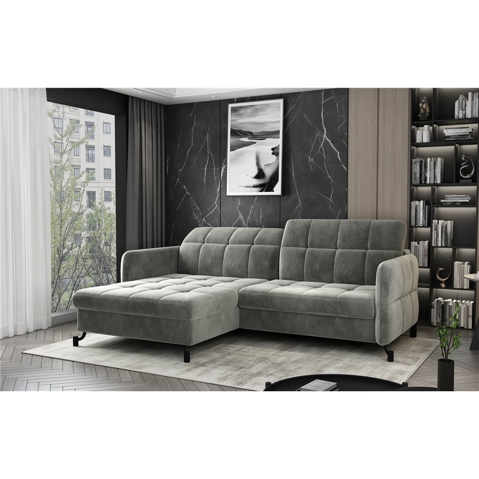 Corner sofa Elorelle L, Sawana 21, gray, H105x225x160cm