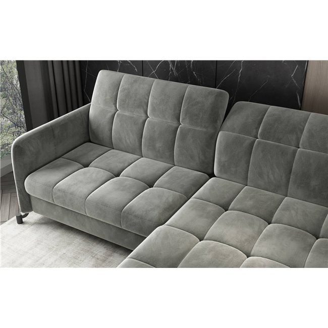 Corner sofa Elorelle L, Paros 06, gray, H105x225x160cm