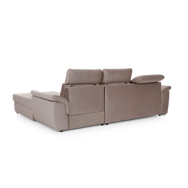 Corner sofa Eltrevisco L, Omega 13, gray, H100x272x216cm