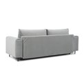 Sofa bed Edalia, Velvetmat 22, brown, H90x260x95cm